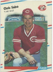 1988 Fleer Update Baseball Cards       087      Chris Sabo XRC